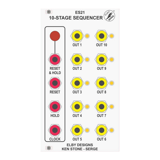 Elby Designs EURO SERGE ES21 Series Construction Manual