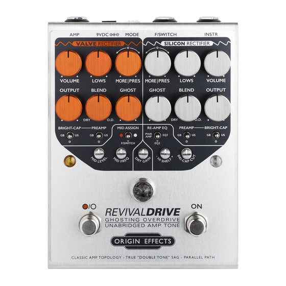 Origin Effects REVIVAL DRIVE Getting Started Manual