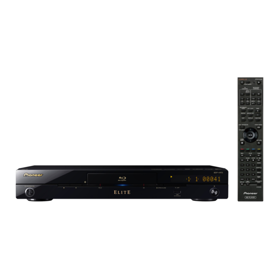 Pioneer Elite BDP-41FD Specifications