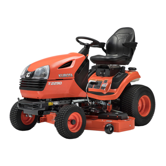 Kubota T2290KW-AU Operator's Manual
