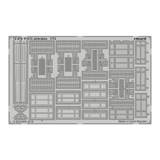 Eduard P-61C airbrakes Manual