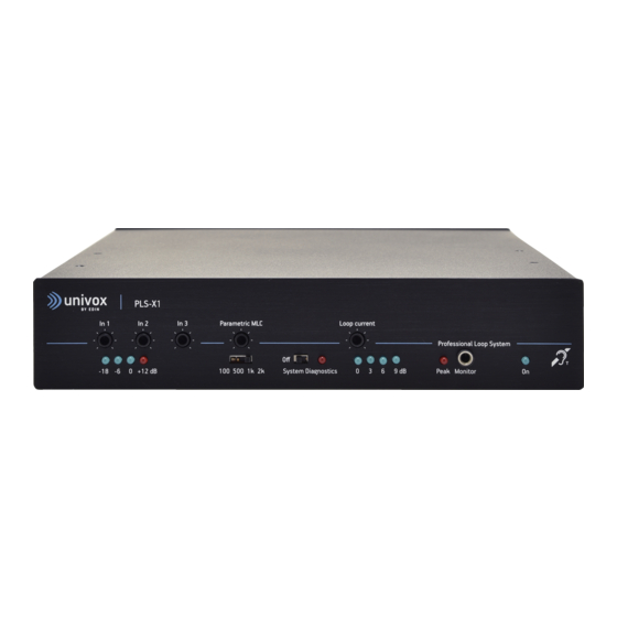 Edin Univox PLS-X1 Installation Manual