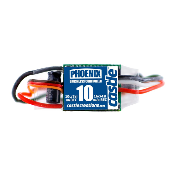Castle Creations PHOENIX-10 User Manual