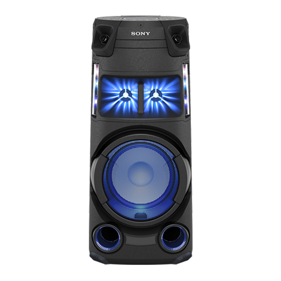 Sony MHC-V43D Quick Start Manual