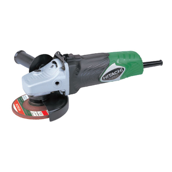 Hitachi G12SA3 - 4-1/2" Grinder 8 Amp AC/DC Safety Instructions And Instruction Manual