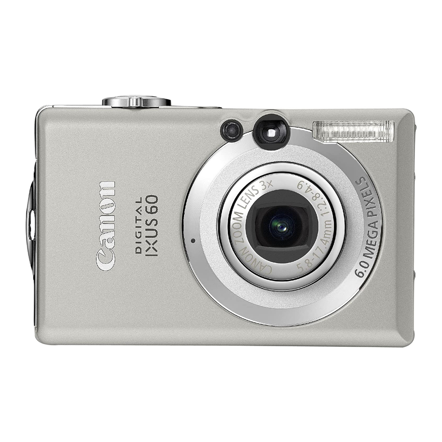 Canon Digital IXUS 60 Advance User Manual