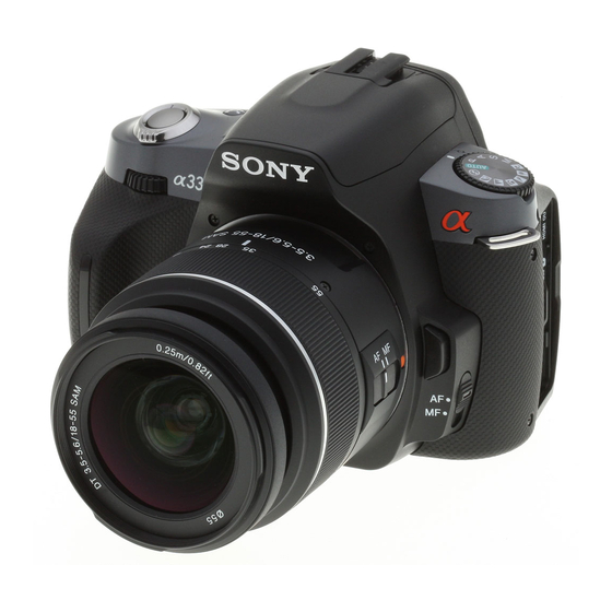 Sony Alpha DSLR-A330 Quick Start Manual