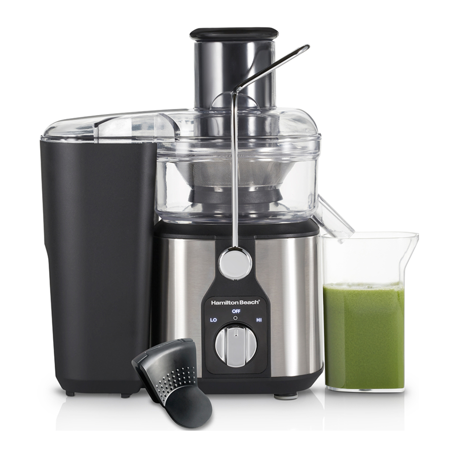 Hamilton Beach Easy Clean Juice Extractor 67870 Manual