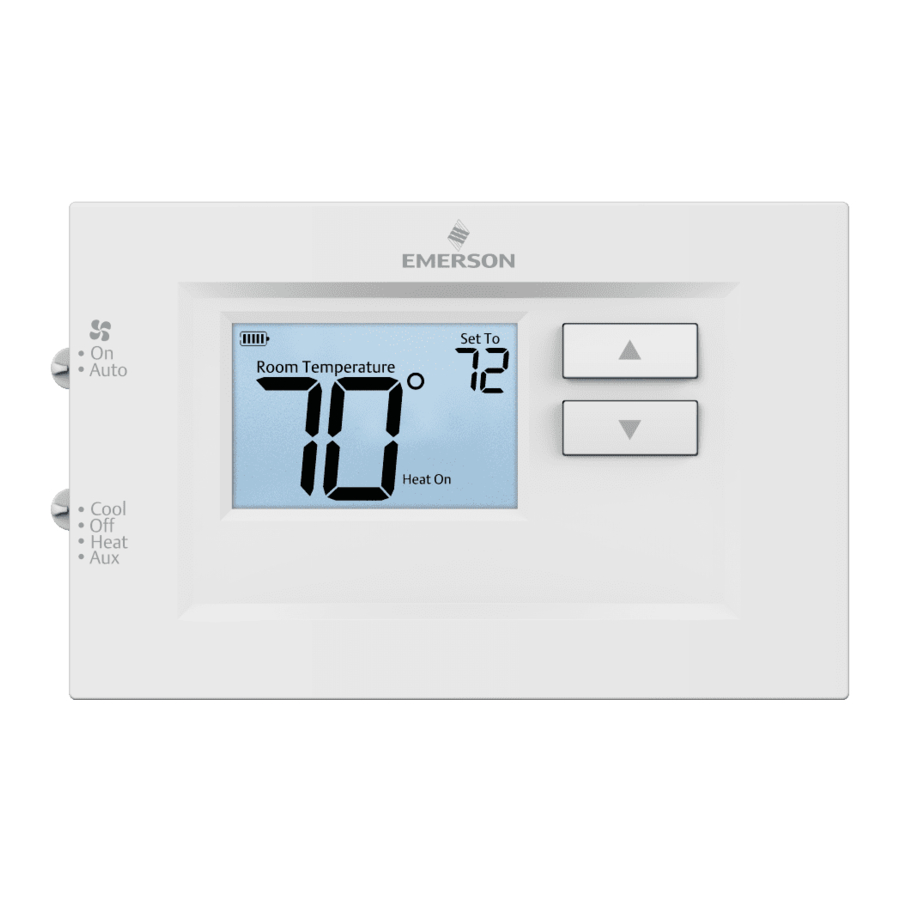 Emerson 1F75H-21NP - Non-Programmable Heat Pump Thermostat Manual