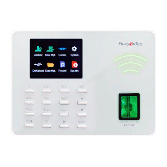 FingerTec TA700W Quick Start Manual