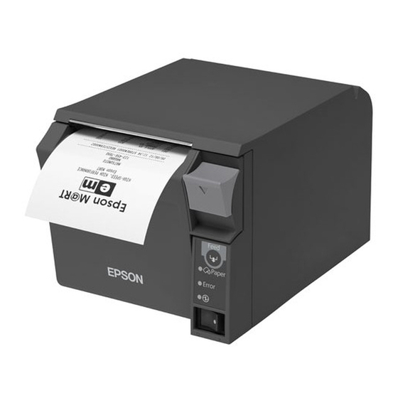 Epson TM-T70II Technical Reference Manual