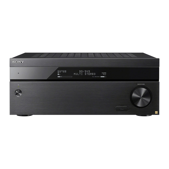 Sony STR-ZA3100ES Operating Instructions Manual