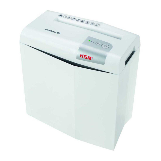 HSM shredstar S5 Proper Use, Warranty