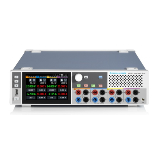 Rohde & Schwarz NGP804 Getting Started