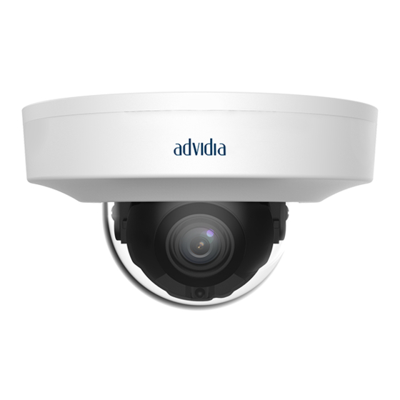 User Manuals: advidia M-45-FW 4MP Dome Camera