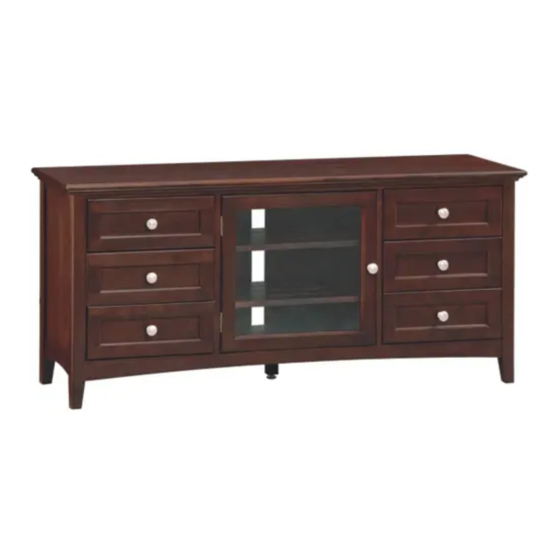 Whittier Wood Furniture McKenzie 2068AFGACe Assembly Instructions
