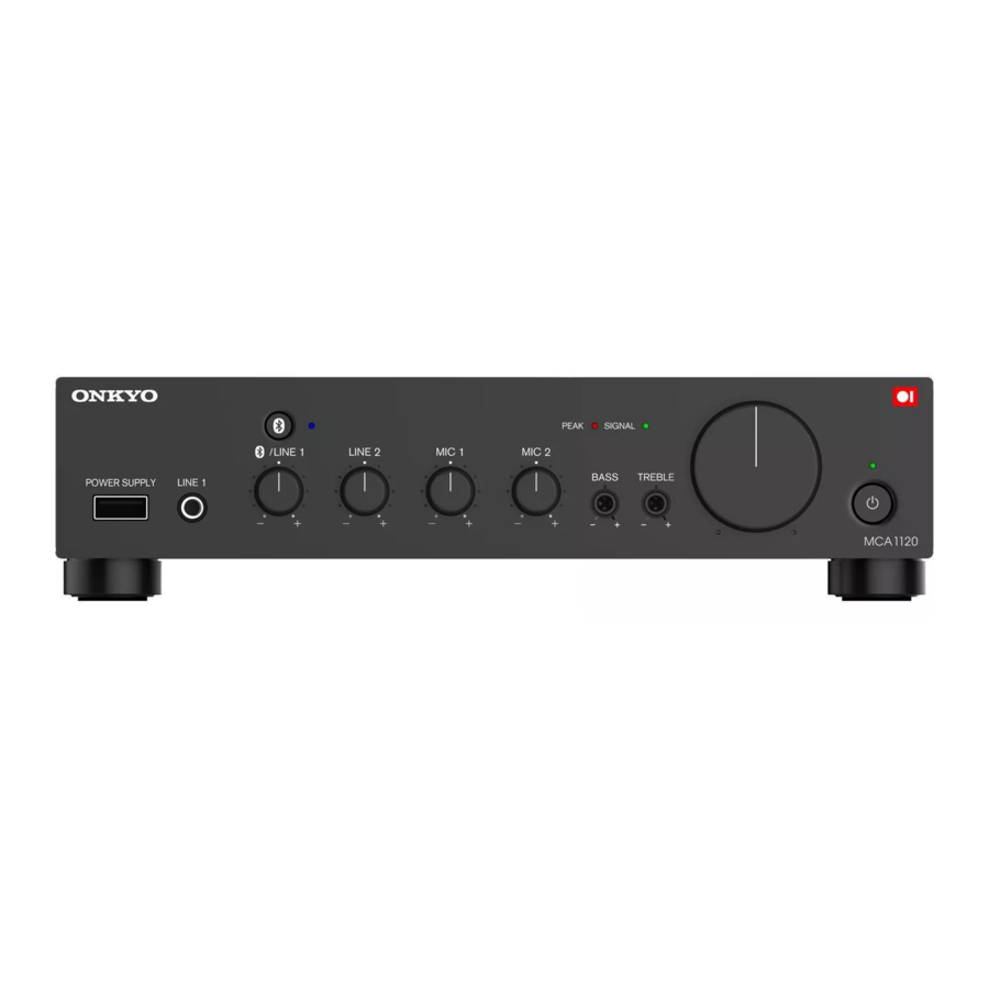 ONKYO MCA1120 - Mono-Mixing Amplifier Manual