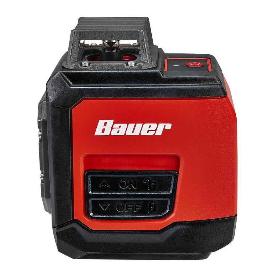 Bauer 20202L-B, 57933 - Horizontal Cross Line Laser Level Manual