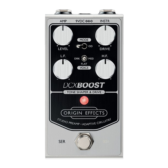 Origin Effects DCXBOOST Getting Started Manual