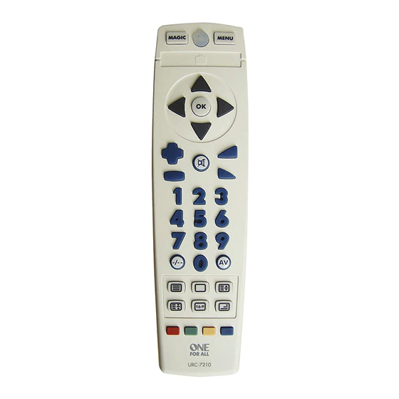One for All Univeral Remote Instruction Manual