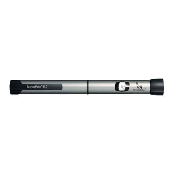 Novo Nordisk NovoPen 6 Quick Manual