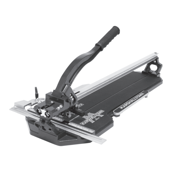 Marshalltown PRO TILE CUTTER PTC24 Manuals