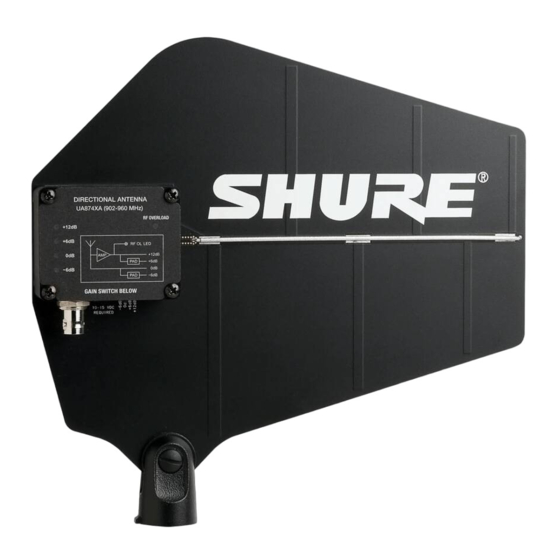 Shure UA874V Manual