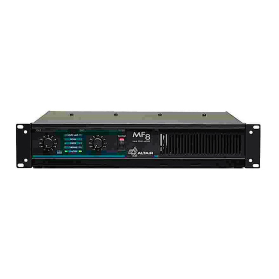 Altair MF8 SERIES Manuals