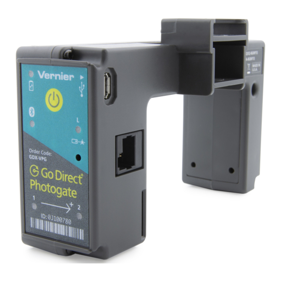 Vernier Go Direct Photogate Manual