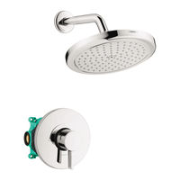Hans Grohe Croma Select E Pressure Balance Shower Set With Rough 04911 0 Series Installation/User Instructions/Warranty