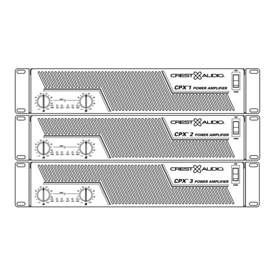 Crest Audio CPX 3 Operating Manual
