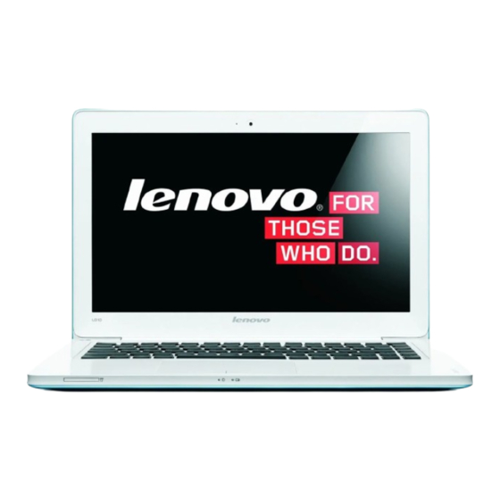 Lenovo IdeaPad U310 Brugervejledning