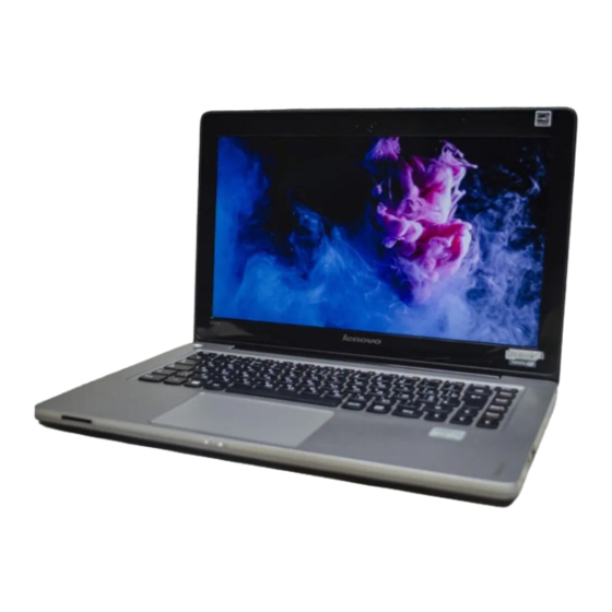 Lenovo IdeaPad U310 Garantibetingelser Manual