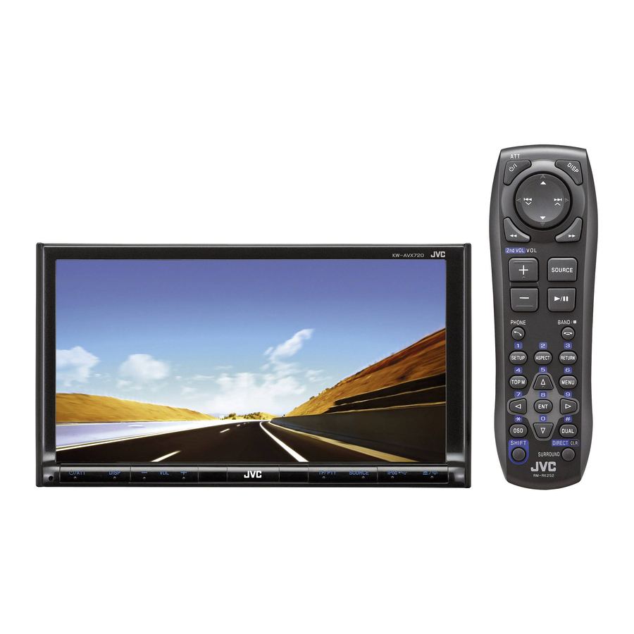 JVC KW-AVX720 Installation & Connection Manual