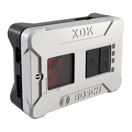 Bosch XDK110 Quick Start Manual