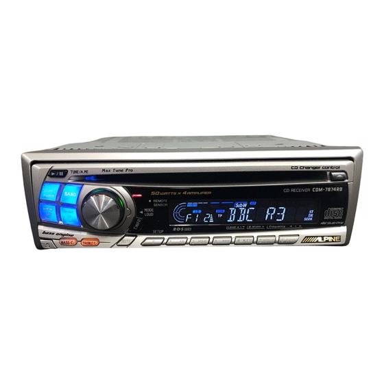 Alpine CDM-7874RB Service Manual