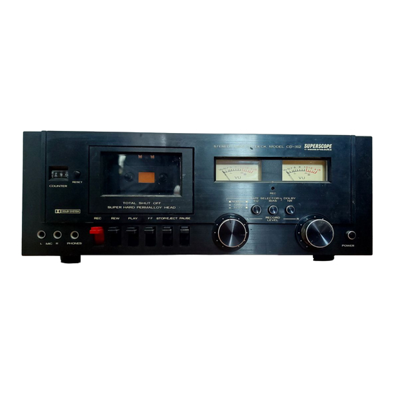 Marantz SUPERSCOPE CD-312 Service Data