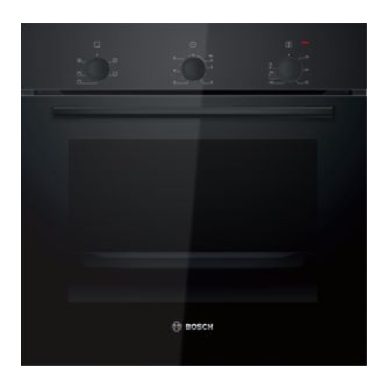 Bosch HBF011BA1I User Manual And Installation Instructions