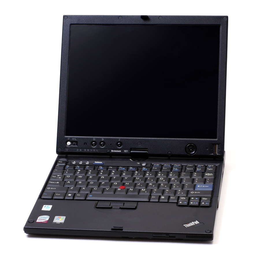 Lenovo ThinkPad X61 Tablet Hardware Maintenance Manual