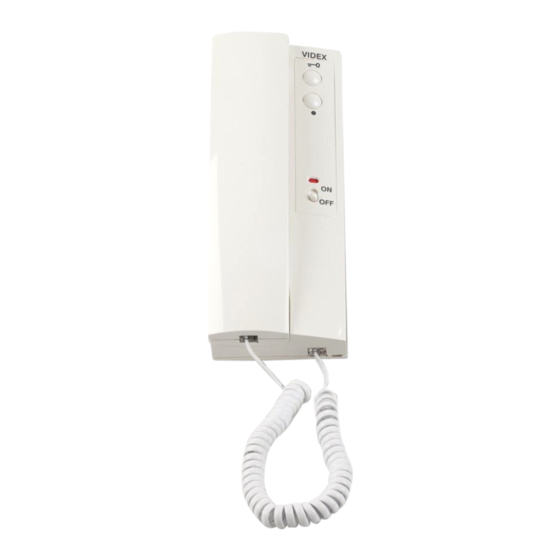Videx 3000 Series Quick Manual