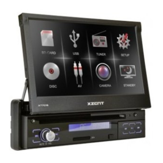 XZENT xt7016 Car Stereo System Manuals