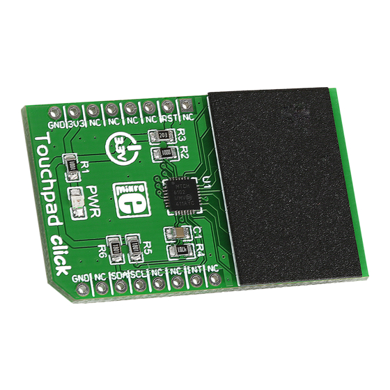 mikroElektronika Touchpad click Quick Start Manual
