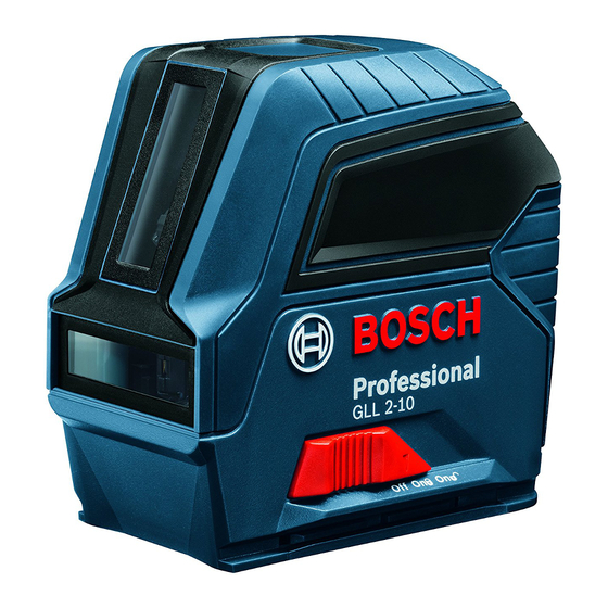 Bosch Professional GLL 2-10 Original Instructions Manual