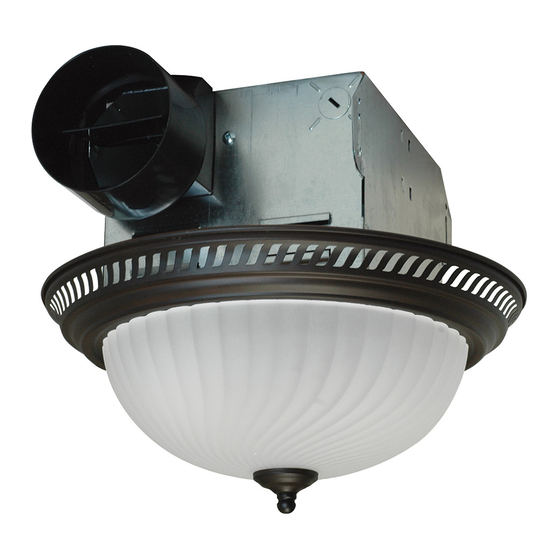 Air King EXHAUST FAN WITH LIGHT AKLC Specifications