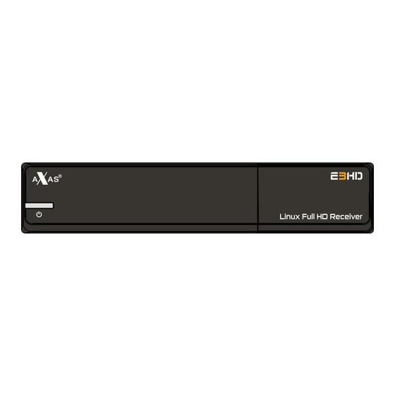 Axas Linux Full HD Receiver User Manual