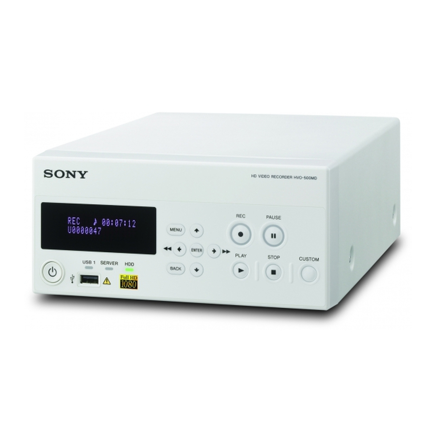 Sony HVO-500MD Instruction Manual