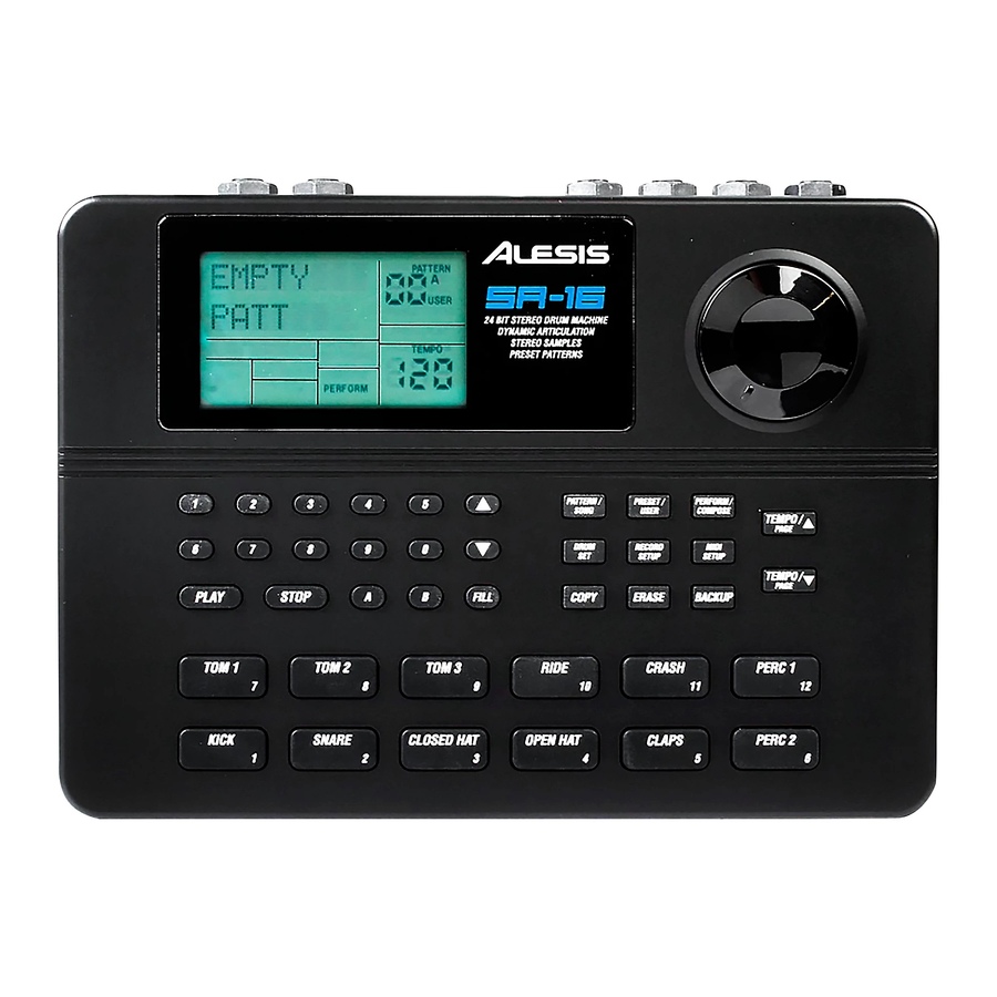 Alesis SR-16 Supplementary Manual
