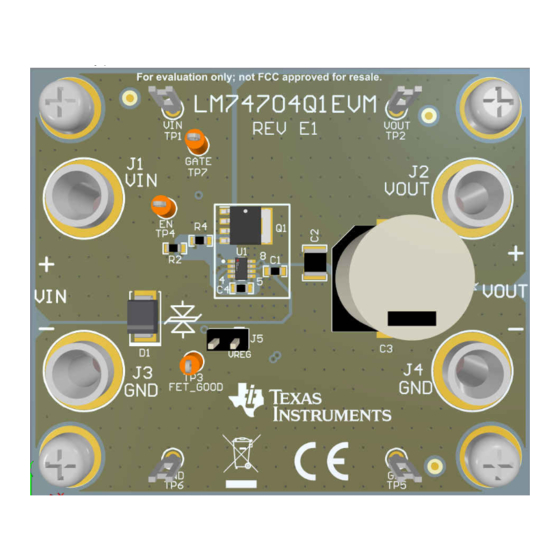 Texas Instruments LM74704Q1EVM User Manual