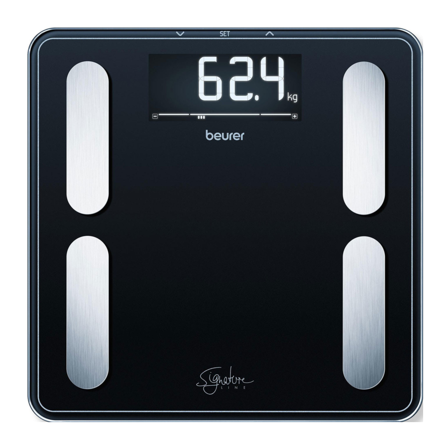 Beurer Signature BF 400 / BF 410 - Diagnostic Bathroom Scale Manual