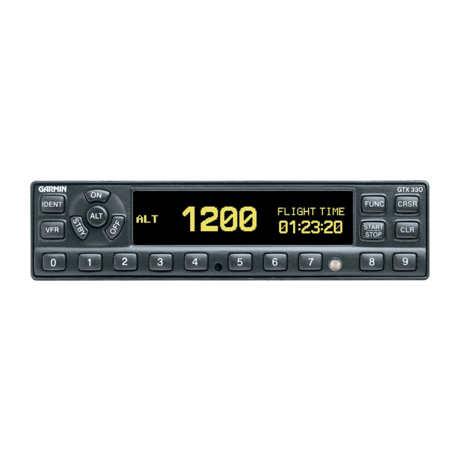 Garmin GTX 330, GTX 330D, GTX 330ES Manual
